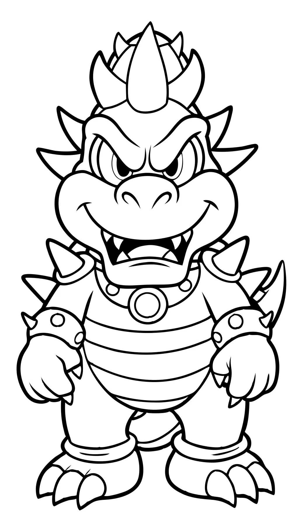 coloriage de Bowser imprimable